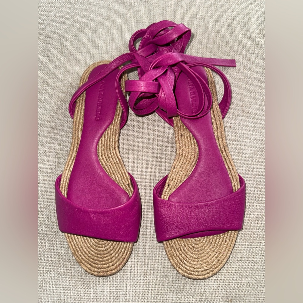 Paloma Barceló Blanche Lace Up Sandals